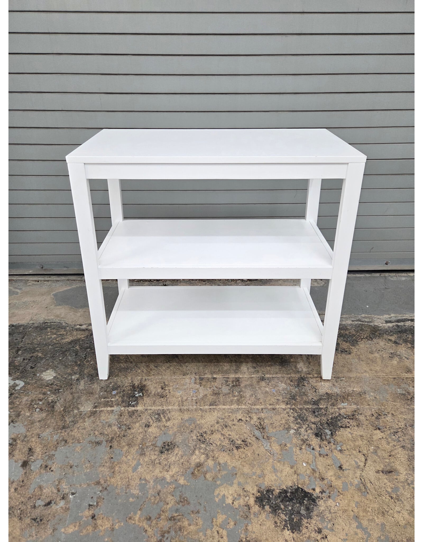 Crate & Barrel White 3 Tier Shelf