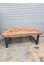 Reclaimed Wood with Steel Base Coffee Table