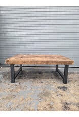 Reclaimed Wood with Steel Base Coffee Table