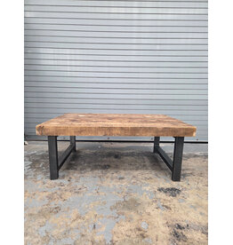 Reclaimed Wood with Steel Base Coffee Table