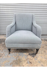 Blue Wingback Armchair