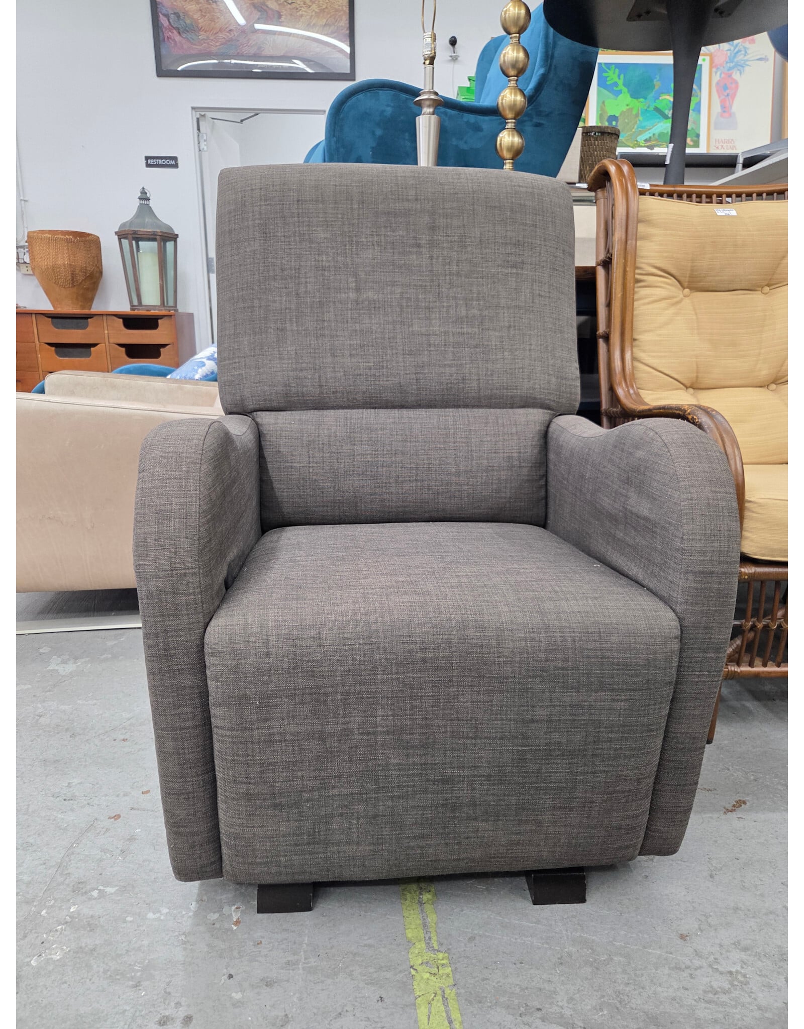 Gray Glider Armchair