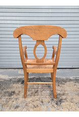 Pottery Barn Napoleon Style Wooden Rush Seat Dining Chair