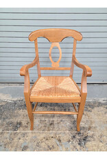 Pottery Barn Napoleon Style Wooden Rush Seat Dining Chair