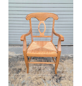 Pottery Barn Napoleon Style Wooden Rush Seat Dining Chair