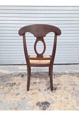 Pottery Barn Napoleon Style Wooden Rush Seat Dining Side Chair