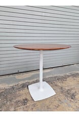 Round Wooden Top with Metal Base Dining Table