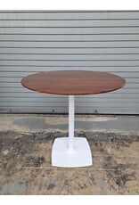 Round Wooden Top with Metal Base Dining Table