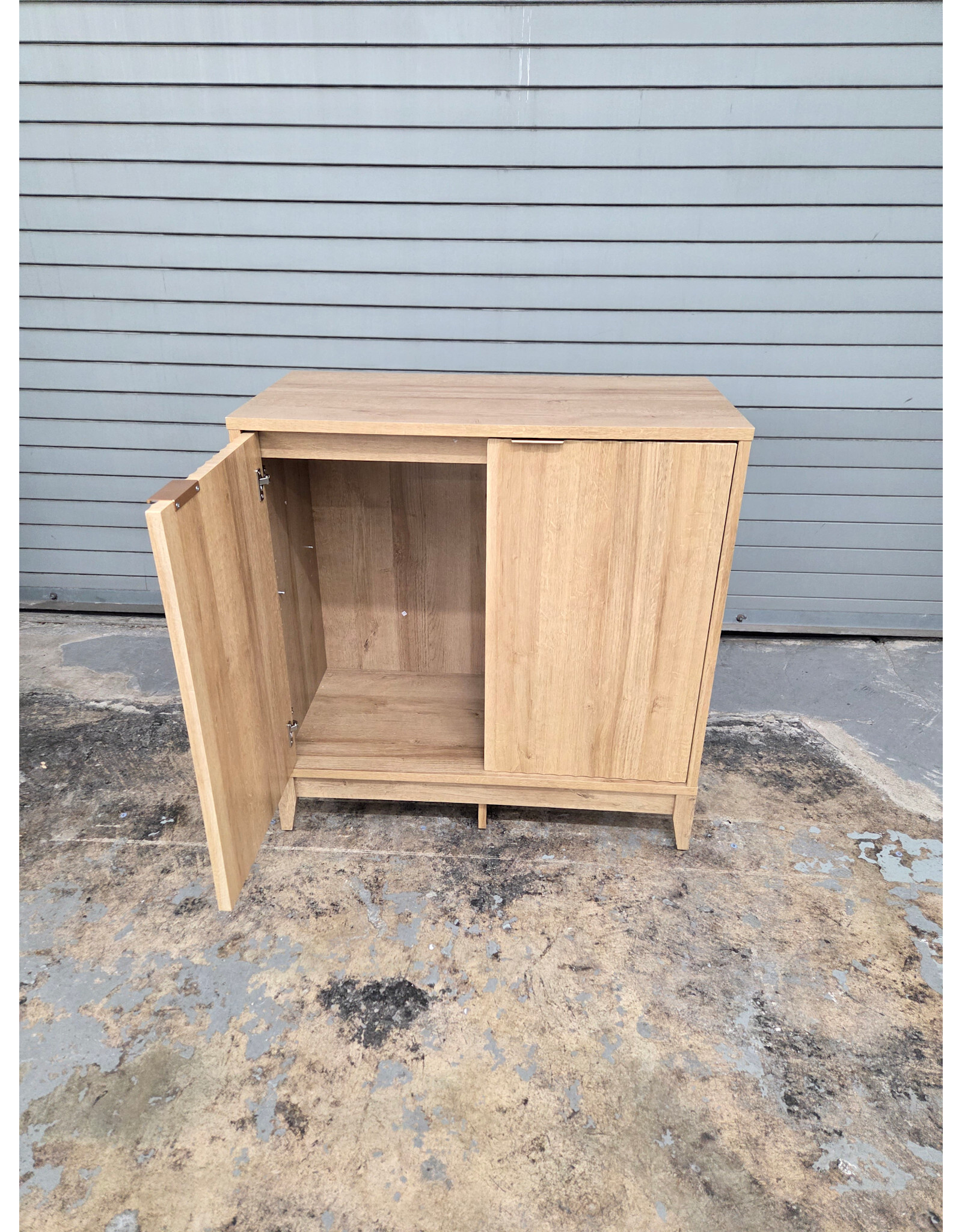 Modern Faux Wood Storage Cabinet