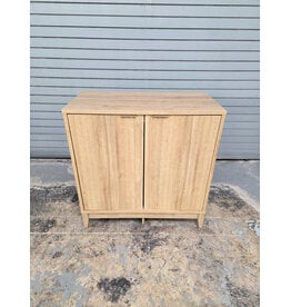 Modern Faux Wood Storage Cabinet
