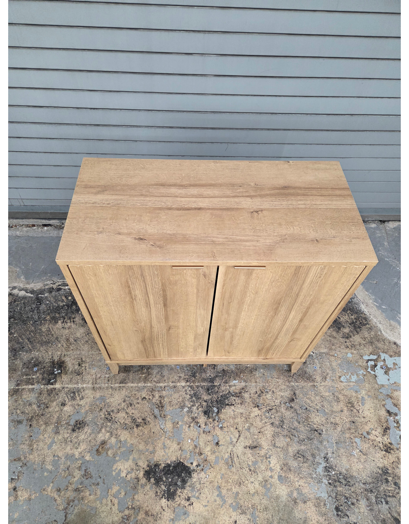 Modern Faux Wood Storage Cabinet