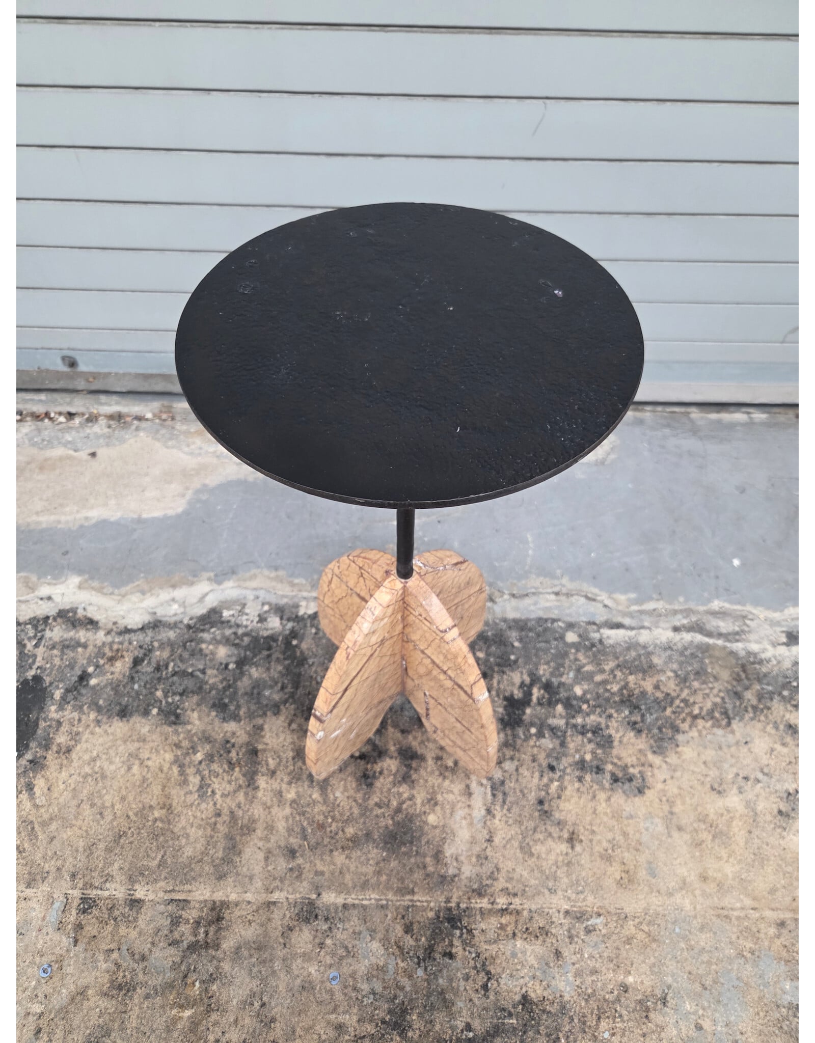 CB2 Spazio Brown Marble Side Table