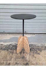 CB2 Spazio Brown Marble Side Table