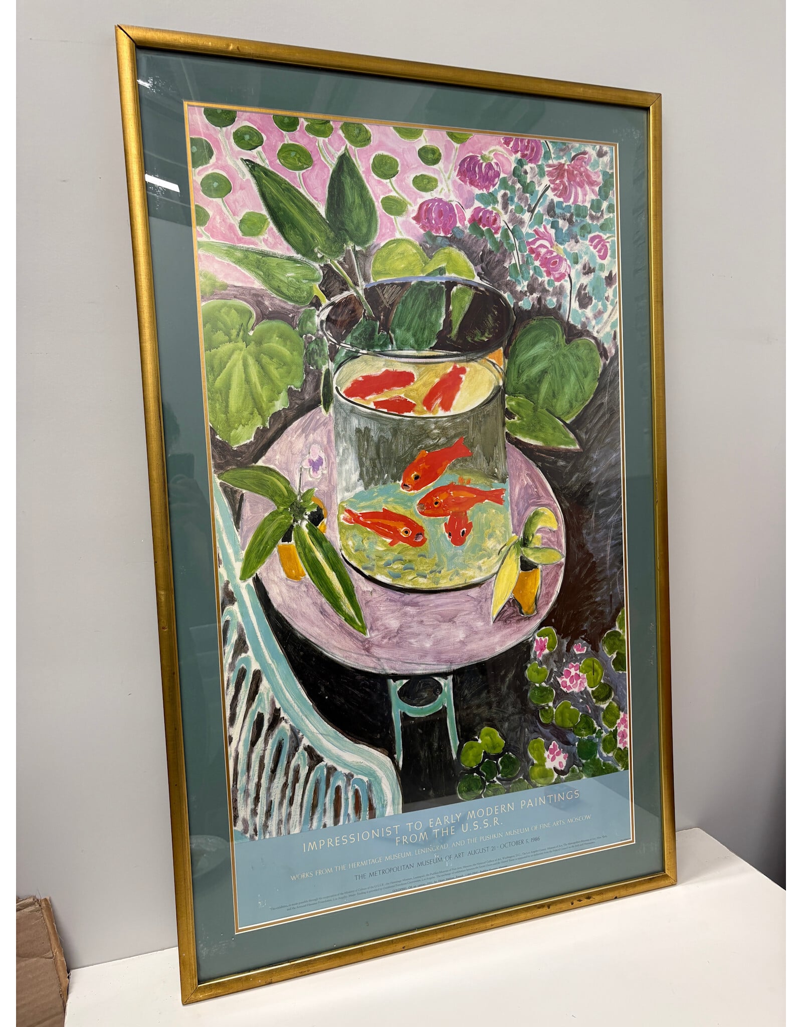 Les Poissons Rouges, framed print, Matisse