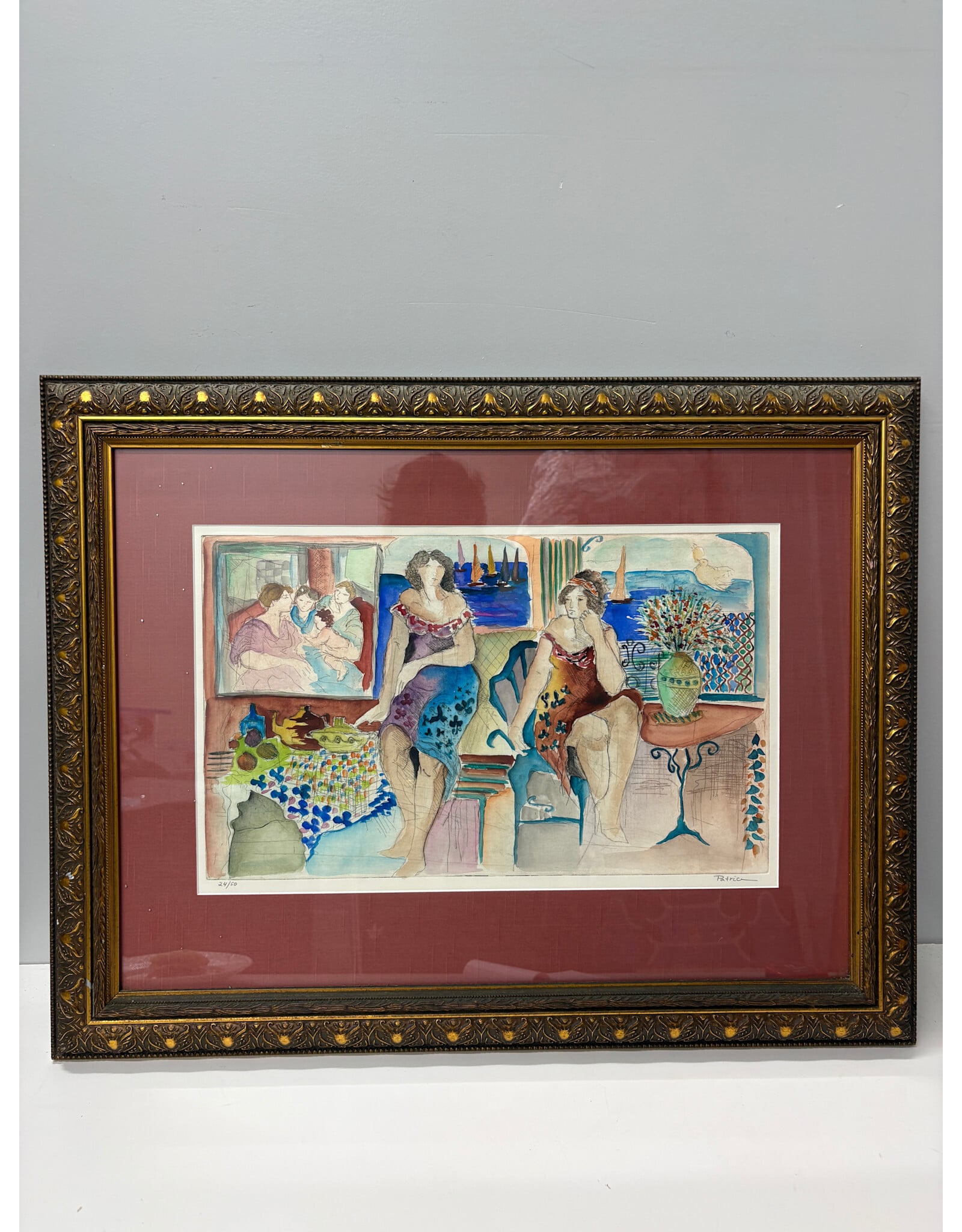 Seaside Women, editioned print, sgnd. Patric