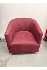 Blair Modern Burgundy Swivel Lounge Chair