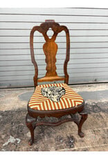Antique Georgian Dining Chair With Upholstered Seat