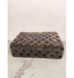 Velvet Chesterfield Ottoman