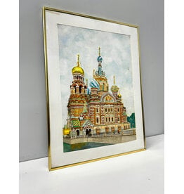 St. Petersburg, framed watercolor painting