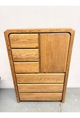 Solid Oak 6-Drawer Armoire Dresser by Arbex