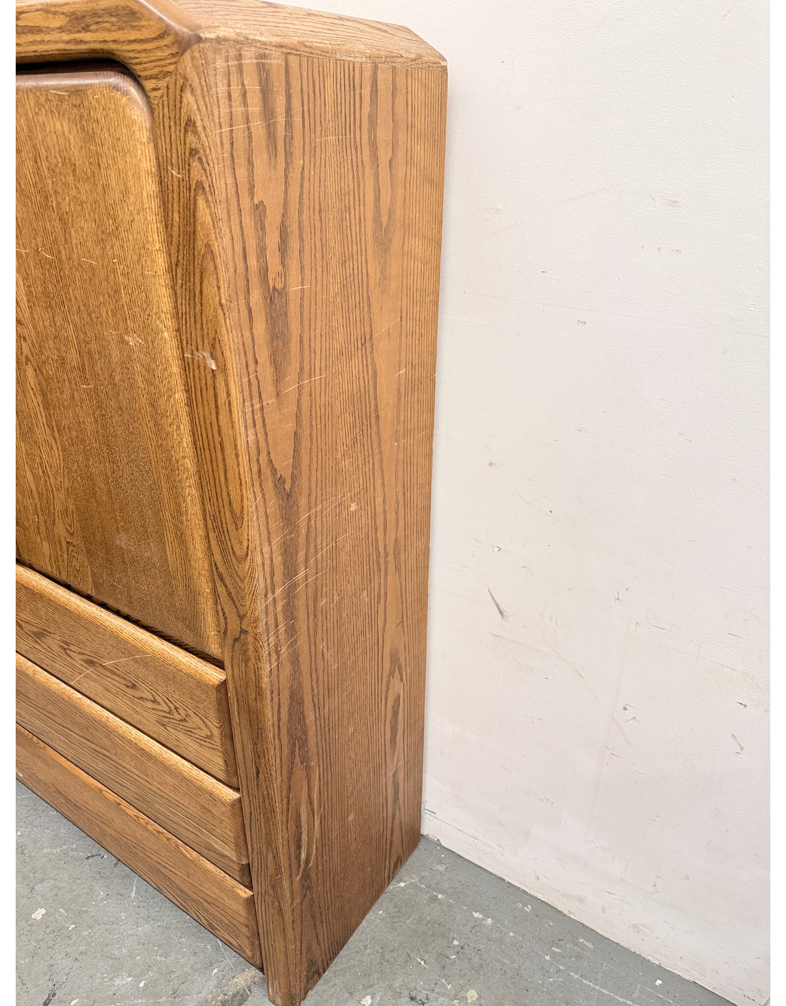 Solid Oak 6-Drawer Armoire Dresser by Arbex