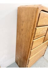 Solid Oak 6-Drawer Armoire Dresser by Arbex