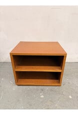 Mid-Century Modern Danish Style Low Wooden Bookcase