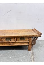 20th Century Chinese Elm Low Altar with 4-Drawers