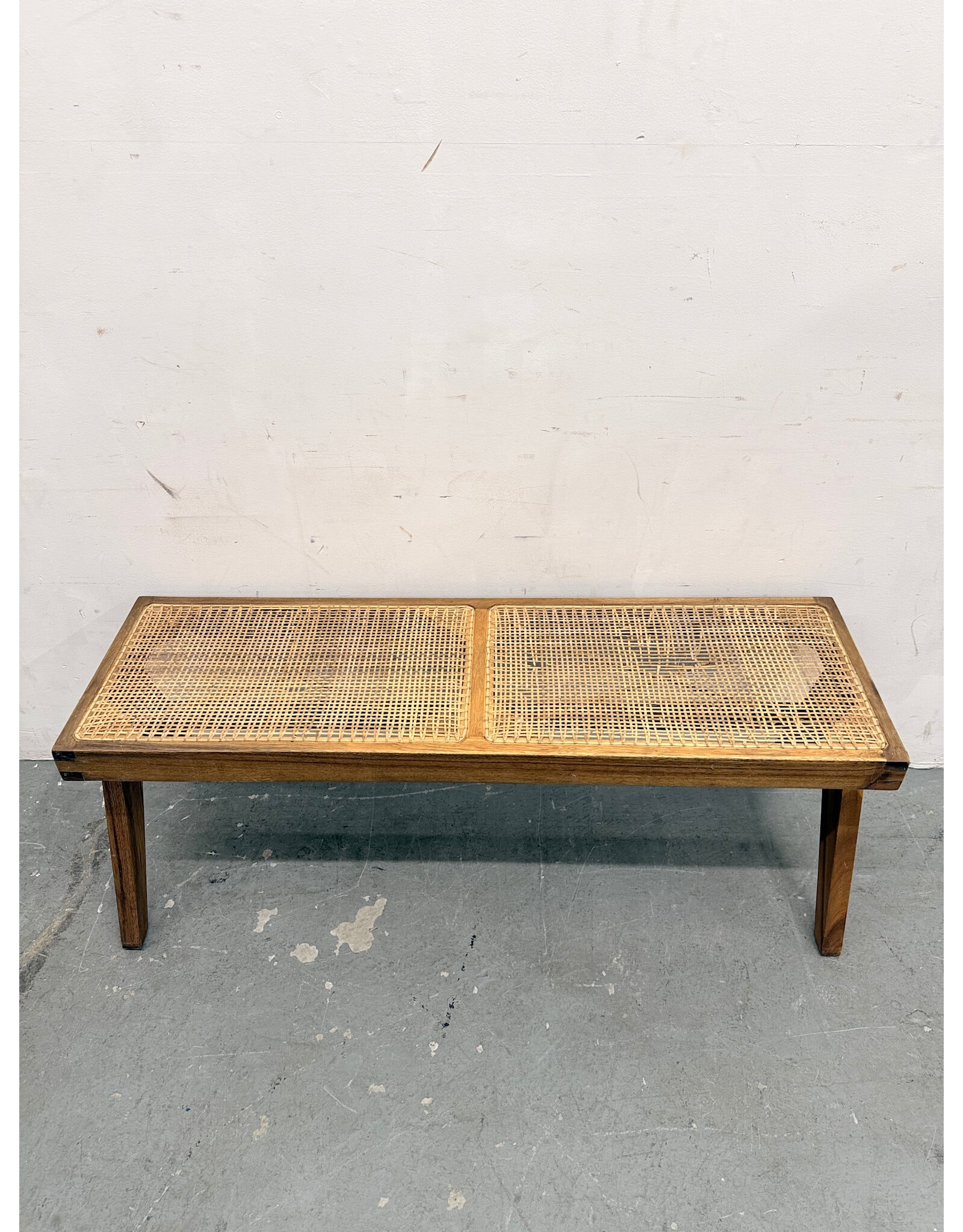 Jeanne Jenerett Rattan Bench