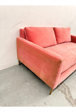 Soho Modern Pink Velvet Loveseat