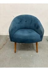 West Elm Eve Blue Barrel Chair