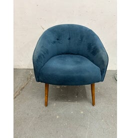 West Elm Eve Blue Barrel Chair