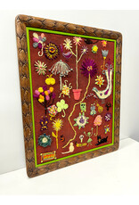 Community!!!, framed folk art embroidery