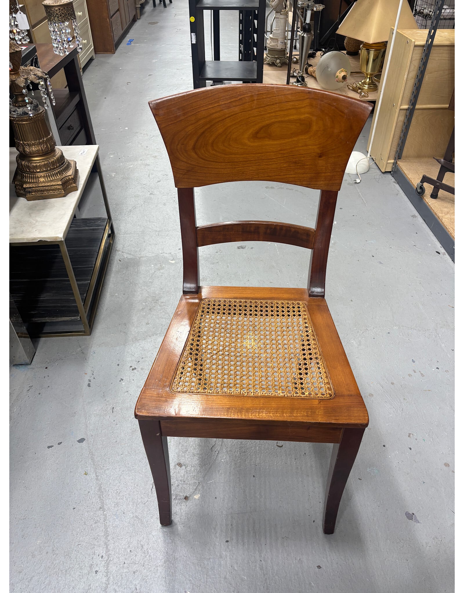 1920s Italian ‘Biedermeier Style’ Side Chair With Cane Seat