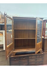 Wood and Glass Vintage China Cabinet