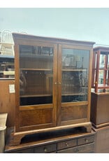 Wood and Glass Vintage China Cabinet