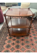 Ethan Allen Style MCM Rolling Tiered Side Table