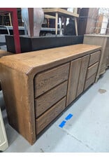 1980s Solid Oak Wide Waterfall Dresser by Arbek
