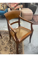 1920s Italian ‘Biedermeier Style’ Captains Chair With Cane Seat