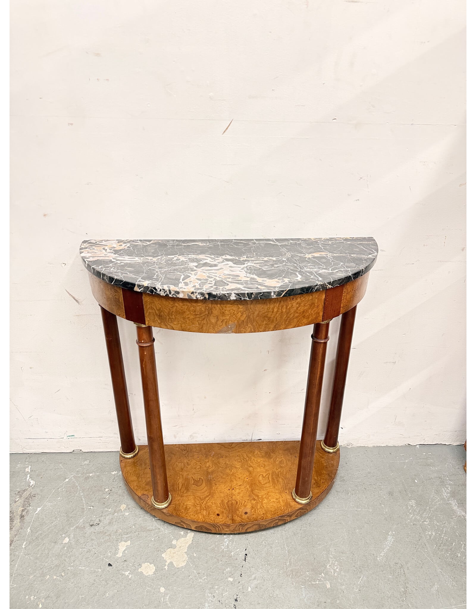 Marble Half Moon Entryway Table