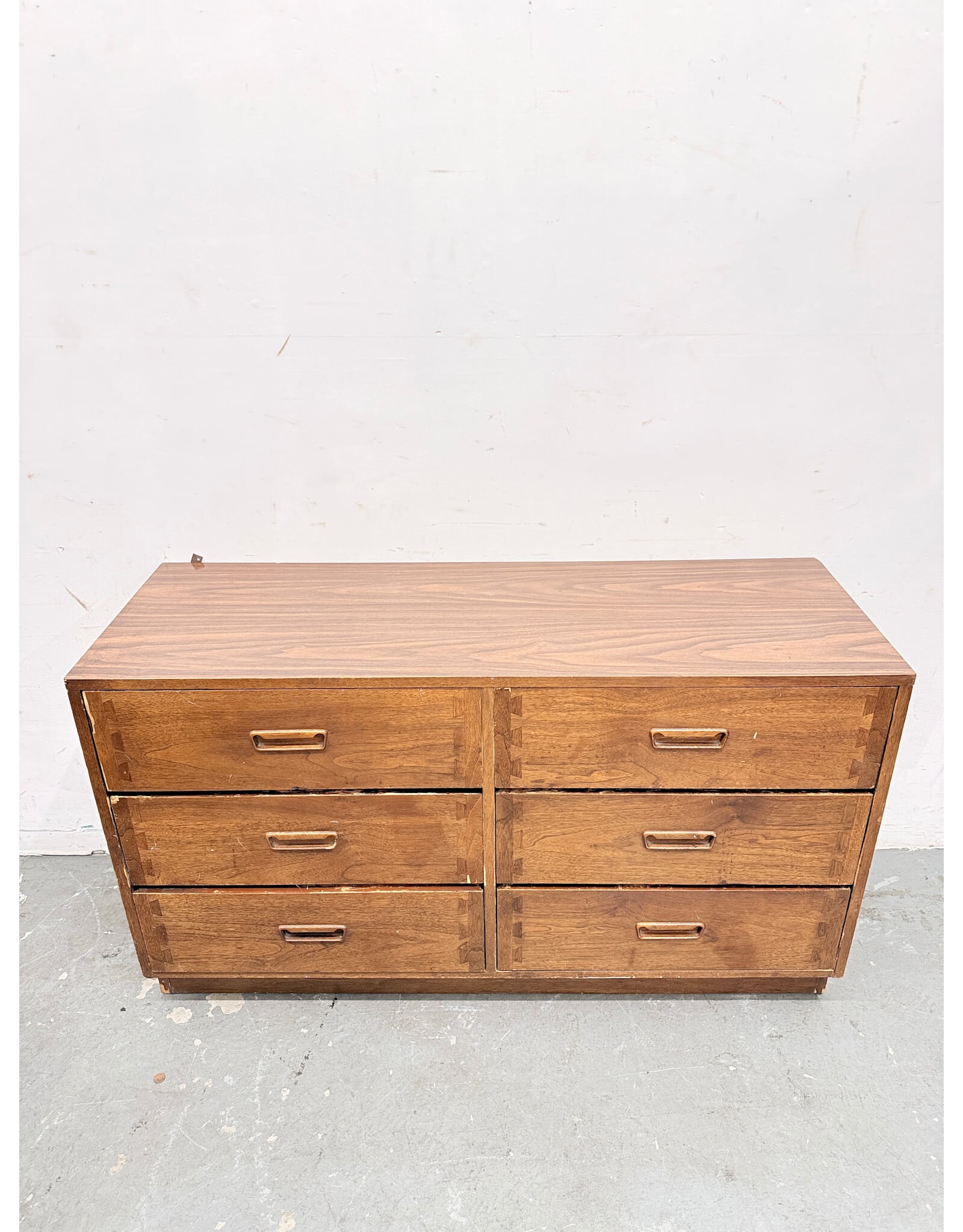 Danish MCM Walnut 6 Drawer Dresser