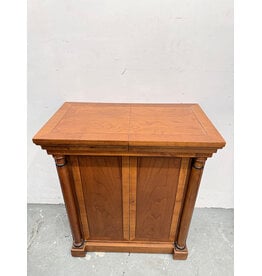 French Regency Cherry Wood Flip Top Bar Cabinet