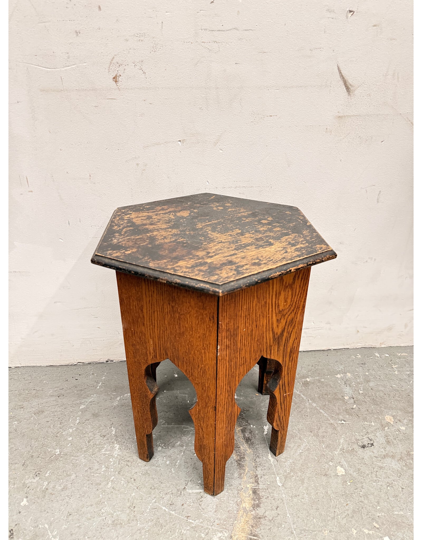 Oak Gothic Antique Side Table
