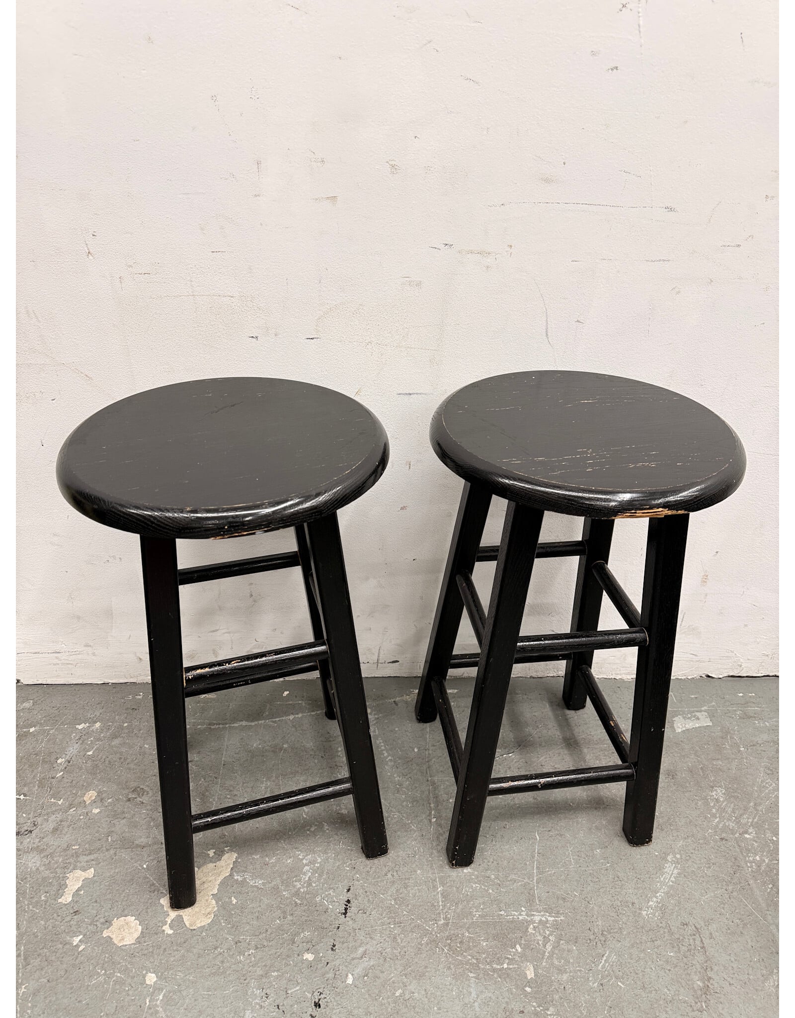 Black Wood Stool