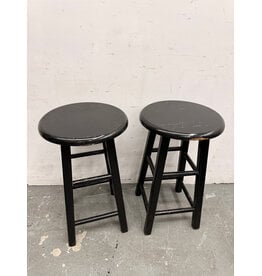 Black Wood Stool