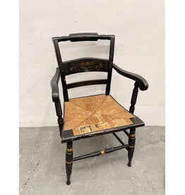 Black & Gold Stenciled Chair