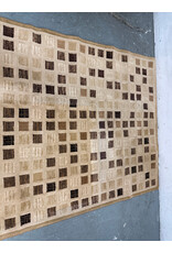 Beige Area Rug with Checkered Pattern