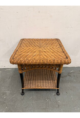 2-Tier Wicker Rattan Table
