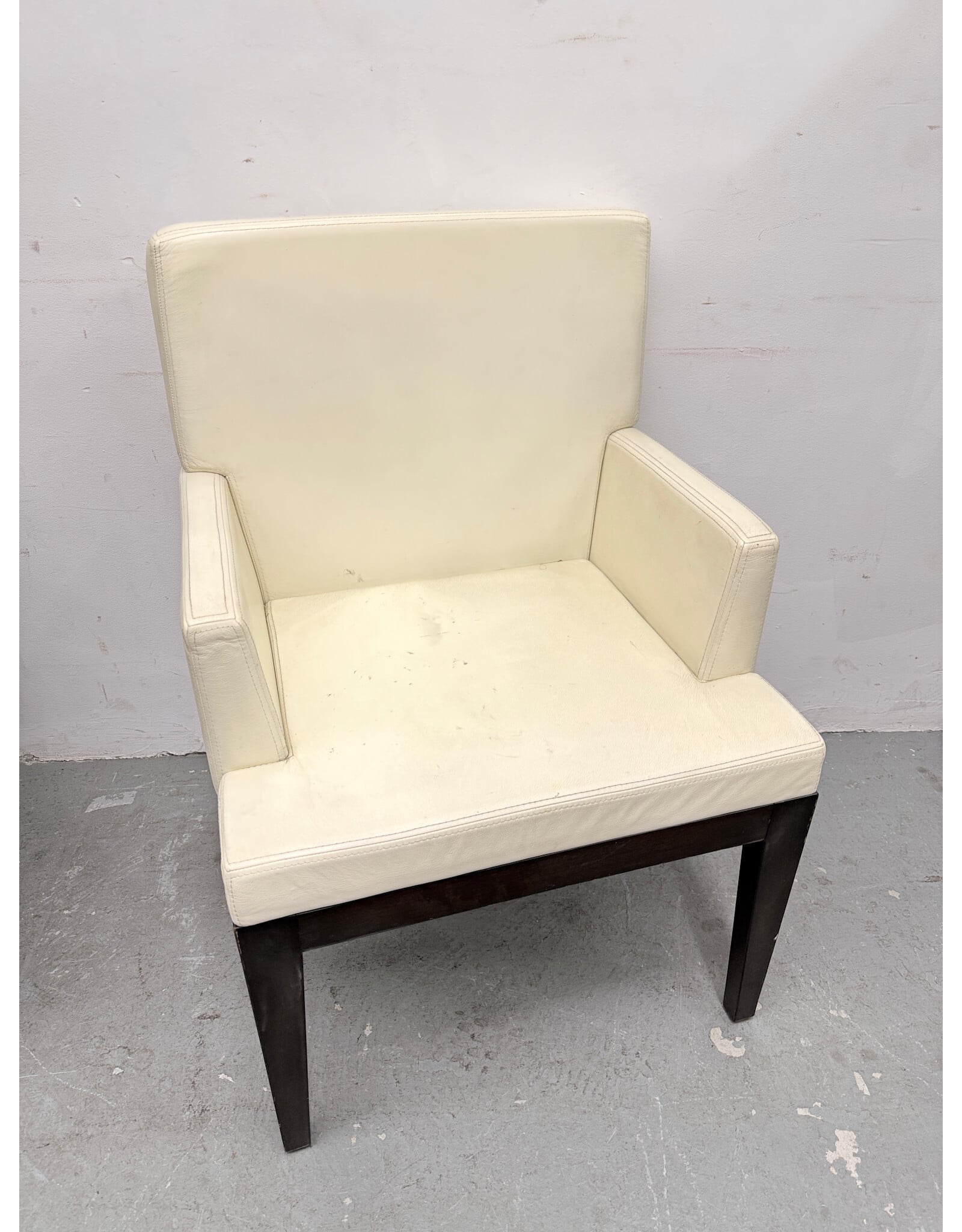White Leather Armchair