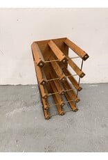 Vintage Style Mid-Century Modern 12-Bottle Wine Rack